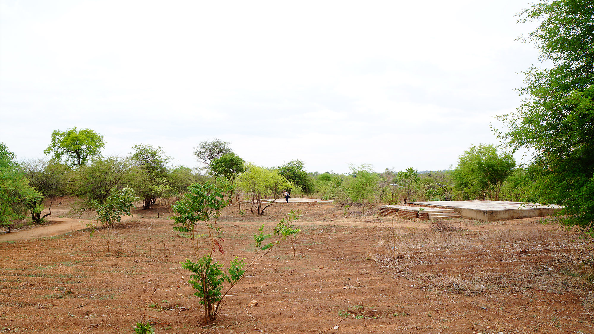 Existing foundations on site.