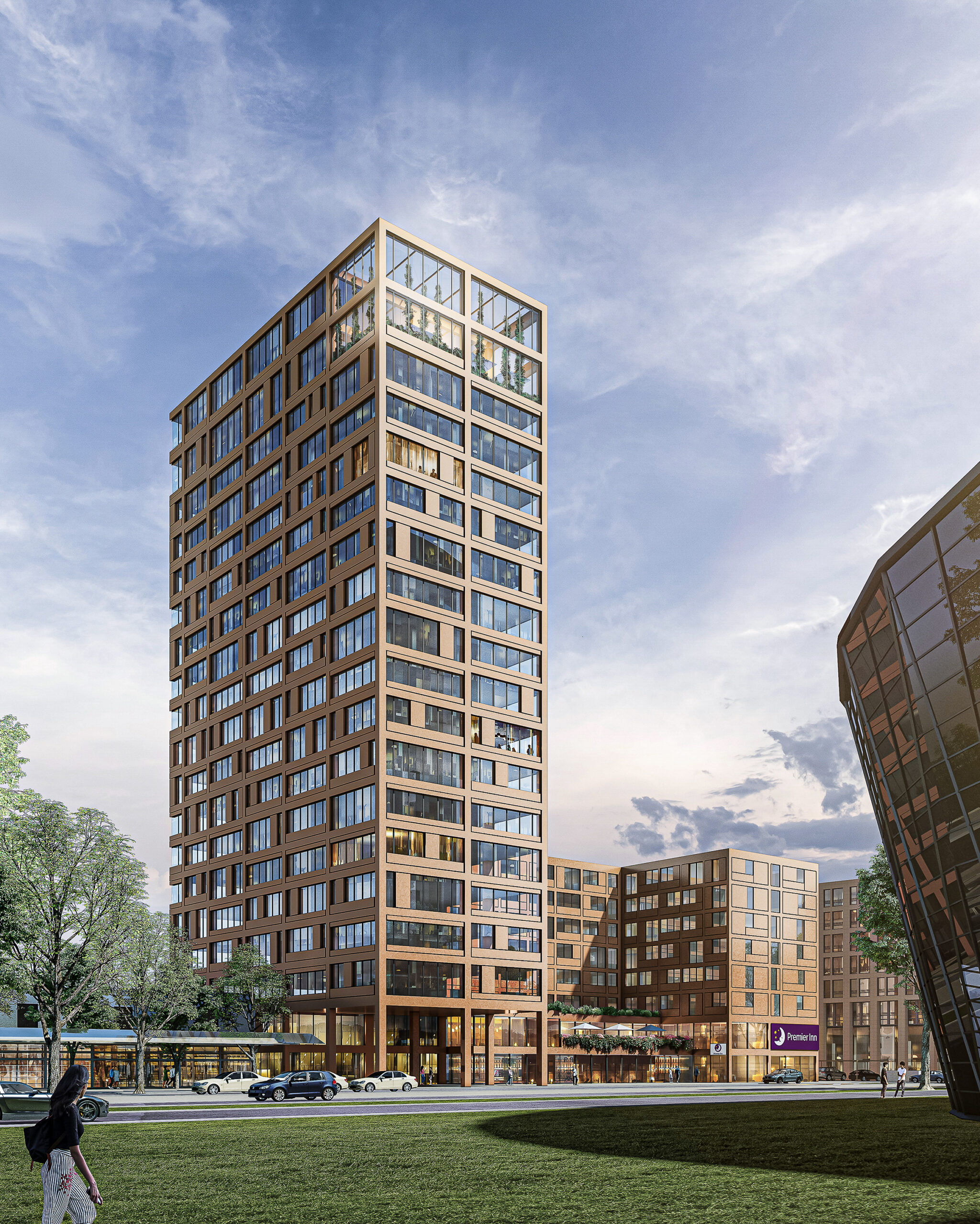 1.Preis | Bürohochhaus und PremierInn Hotel Hauptbahnhof | Dortmund