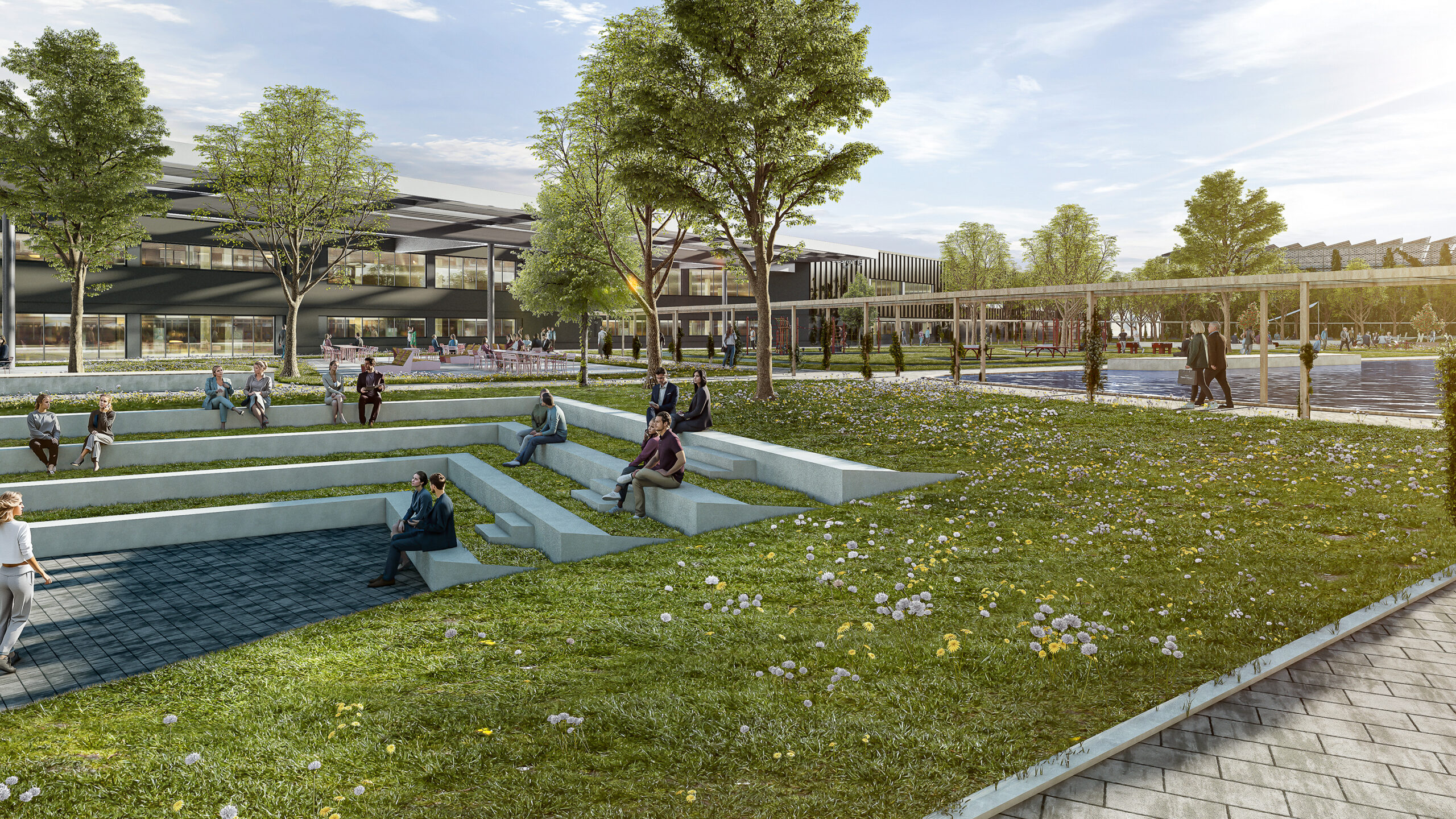 architekturvisualisierung, architektur visualisierung, berlin, green campus, rüsselsheim, projektentwicklung, marketingvisualisierung, immobilienvisualisierung, marketing, architekturrendering, architektur rendering, rendering, 3D-visualisierung, 3D-rendering, architekturdarstellung, bauvisualisierung, produktvisualisierung, animation, film, loomilux